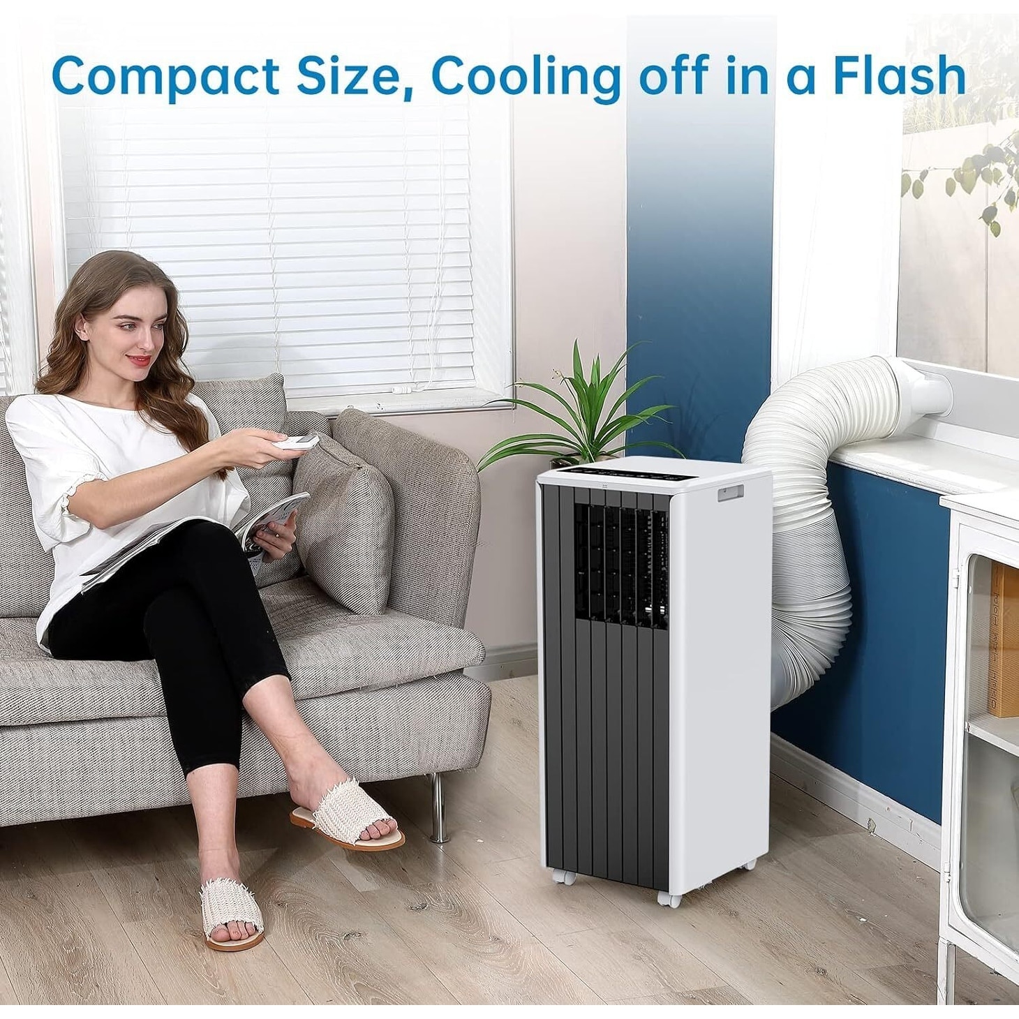 8000 BTU Portable Air Conditioner, Air Conditioners 3-in-1 Compact Fast Cooling Indoor AC Unit