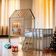 preview thumbnail 17 of 43, House-shaped Design Twin size Metal Loft Bed with Roof, Window, Guardrail, Ladder,Stable Metal Bed Frame