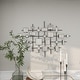 preview thumbnail 12 of 18, Black Metal Geometric Home Wall Decor with Square Mirrored Accents