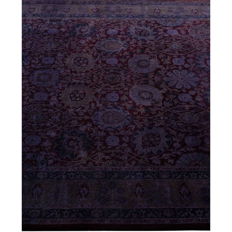 Overdyed One-of-a-Kind Hand-Knotted Area Rug - Red - 4' 1" x 6' 3"