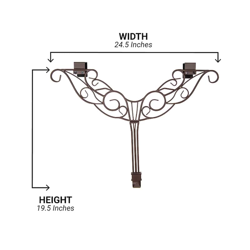 Adjustable Wreath Hanger for Door - Antler (Brown) - Brown
