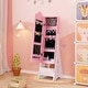 preview thumbnail 11 of 18, Costway Kids Vanity Set Princess Makeup Dressing Table & Chair Set - See Details