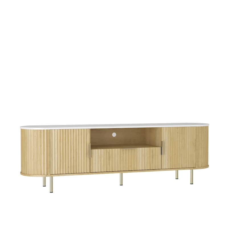 Modern Floor-Standing TV Stand/Media Control Table, for 55+ Inch TVs with 16-Color LED Lighting, for Living Rooms