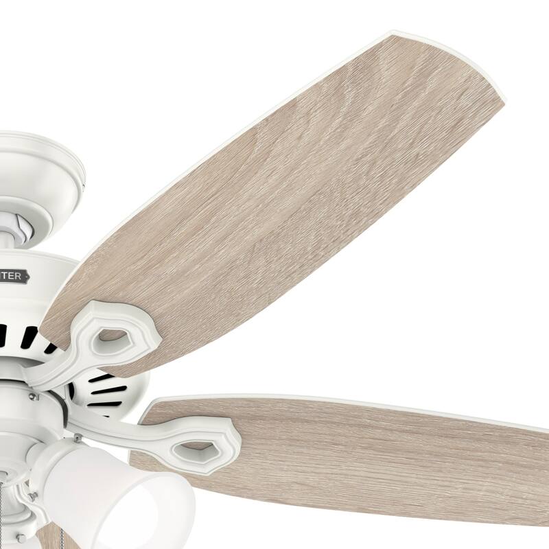 Hunter 52" Builder Ceiling Fan with LED Light Kit and Pull Chain - DC Motor - Casual, Traditional - ENERGY STAR