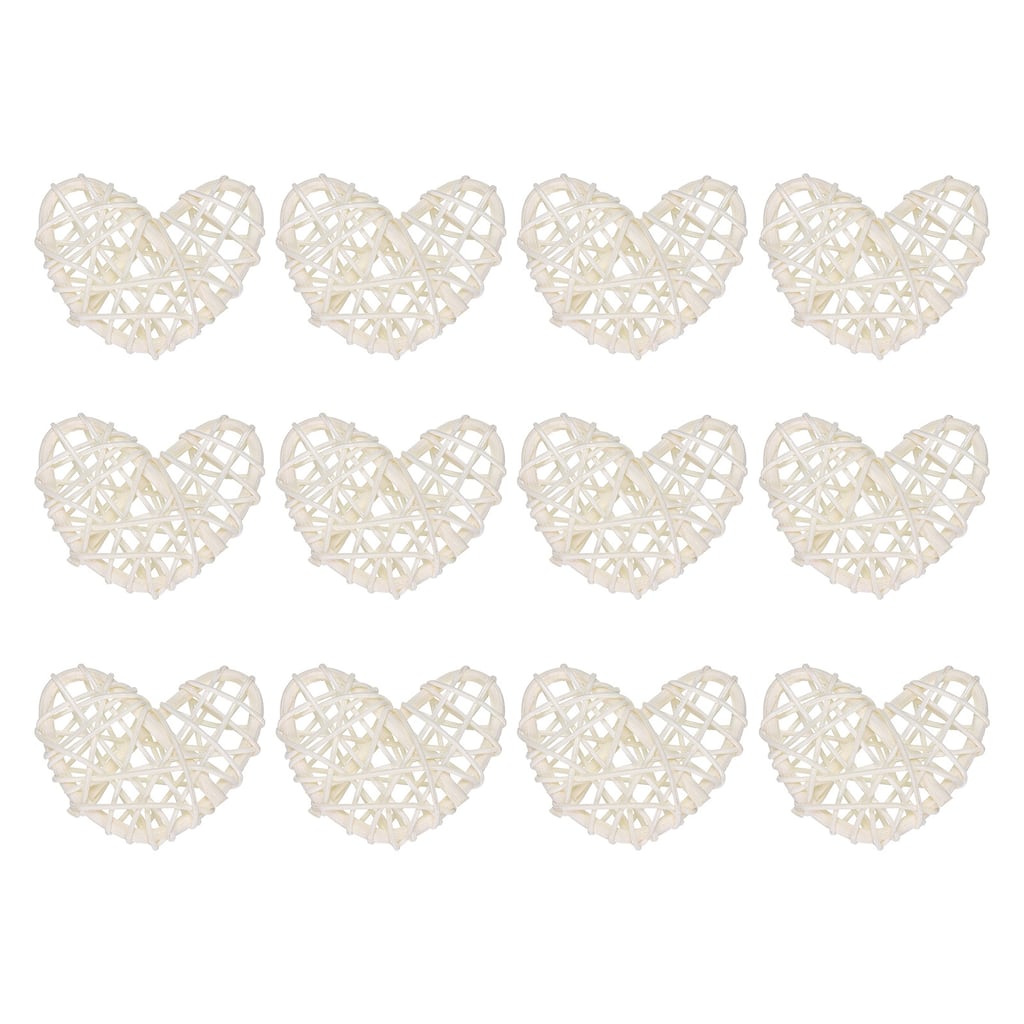 8Pcs Heart Rattan Ball Vase Filler Home Decoration 2 in