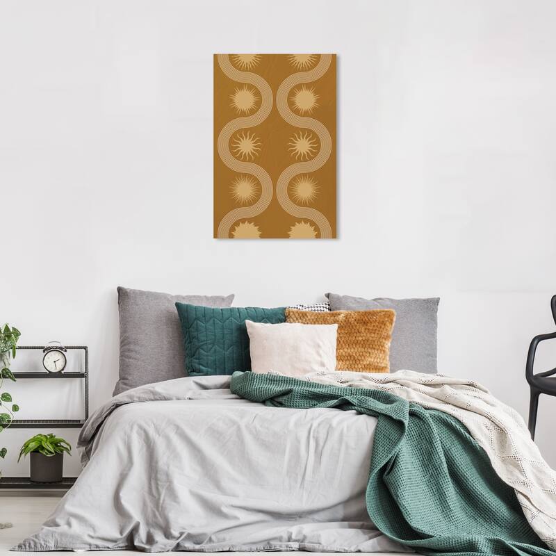 Wynwood Studio Canvas Astronomy and Space Sun Types Brown and Mid-Century Modern Wall Art Canvas Print