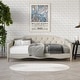 preview thumbnail 1 of 22, CraftPorch Modern Linen Nailhead Button Tufted Twin Daybed