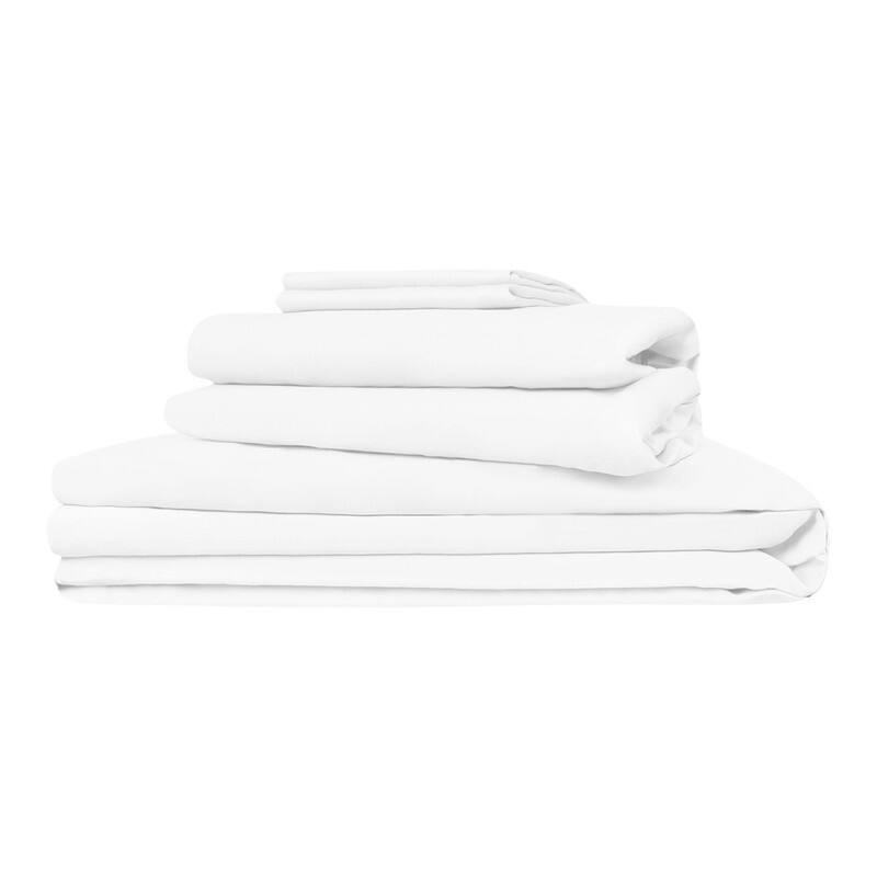 Delara Viscose derived from Bamboo Sheet Set & Duvet Cover Set Bundle, Luxury Bedding Set for Hot Sleepers - White - King