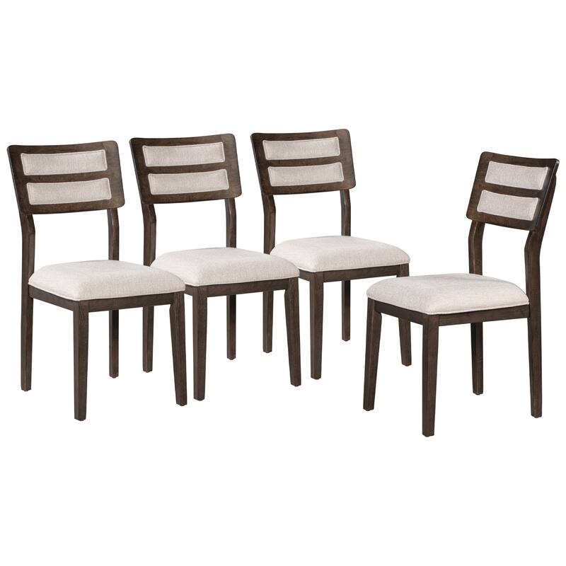 Classic and Traditional Style 6 - Piece Dining Set, Includes Dining Table, 4 Upholstered Chairs & Bench