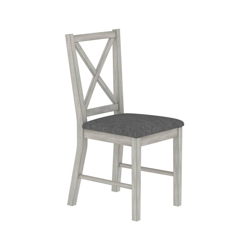 Modern Dining Linen Fabric Upholstered Solid Wood Dining Chairs