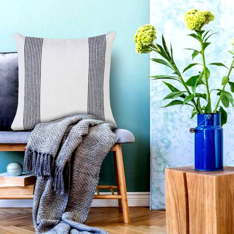 Sevita Balanced Border Pinstripe Throw Pillow