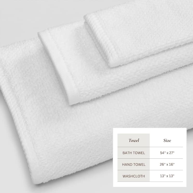 100% Cotton Acacia Collection Ultra Absorbant Popcorn Bath Towels