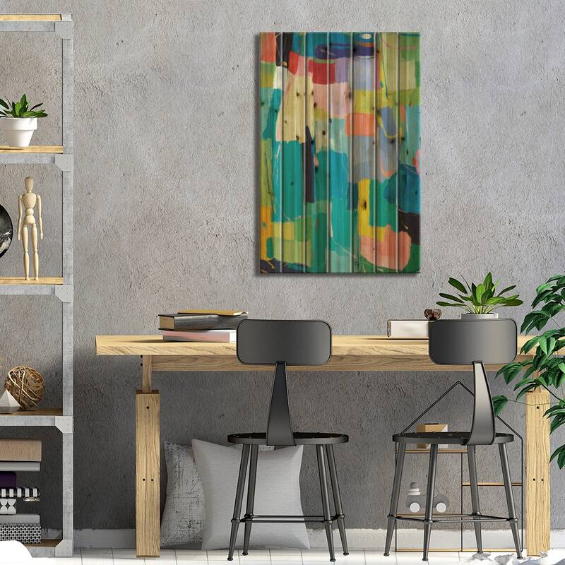 Urban Essay XIV Print On Wood by Kim Parker - Multi-Color