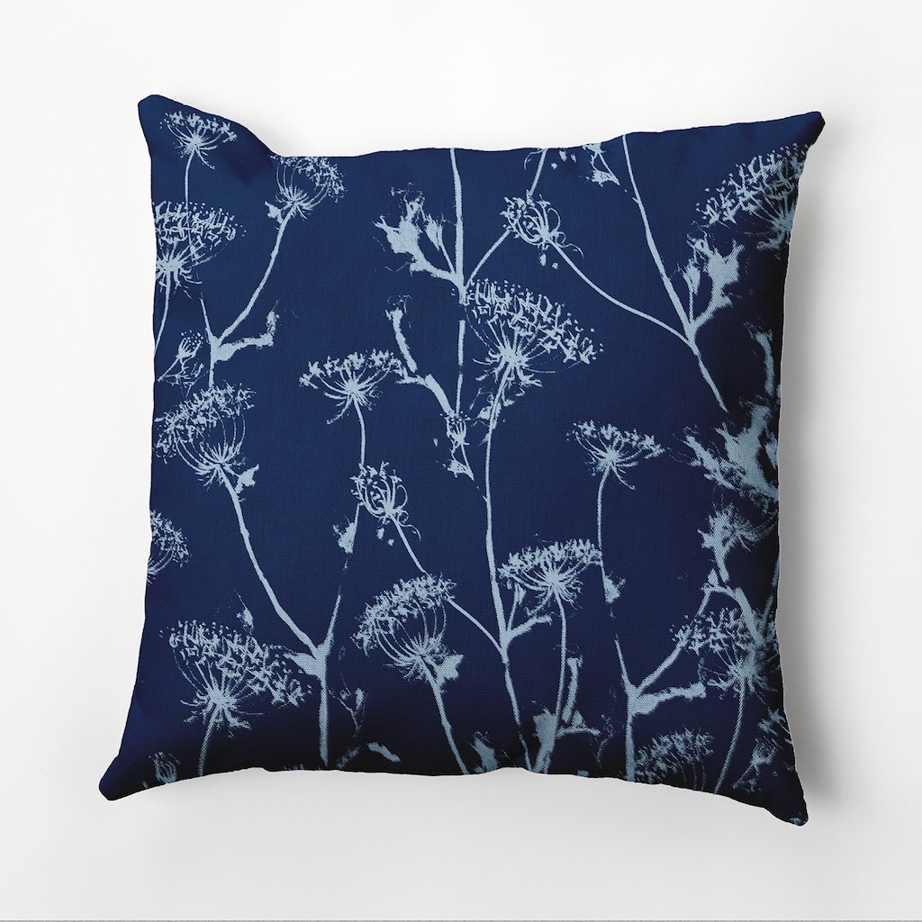 Windy Blossom Faux Linen Pillow