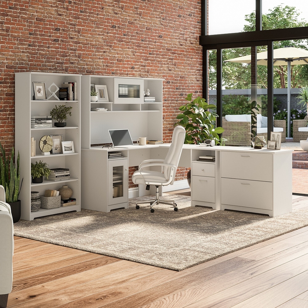Bush industries white desk deals with hutch