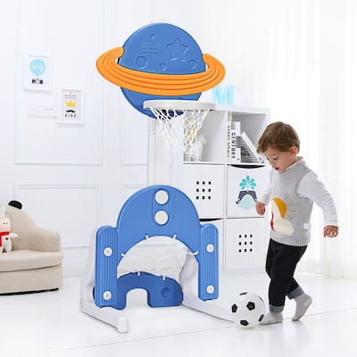 Kids Basketball Hoop Set 3-in-1 Sports Activity Center