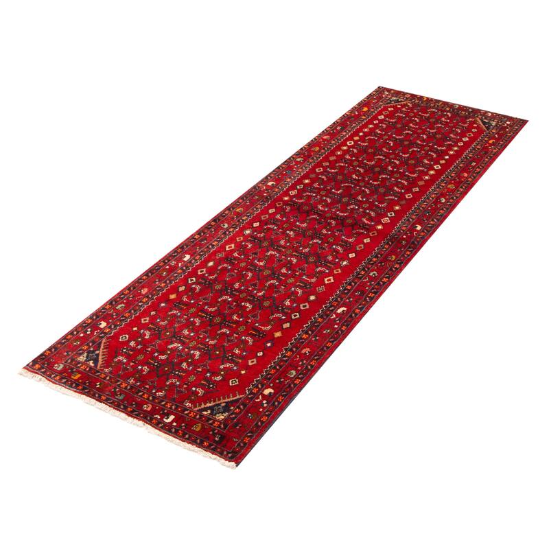 ECARPETGALLERY Hand-knotted Andelz Red Wool Rug - 2' 9" x 8' 10"