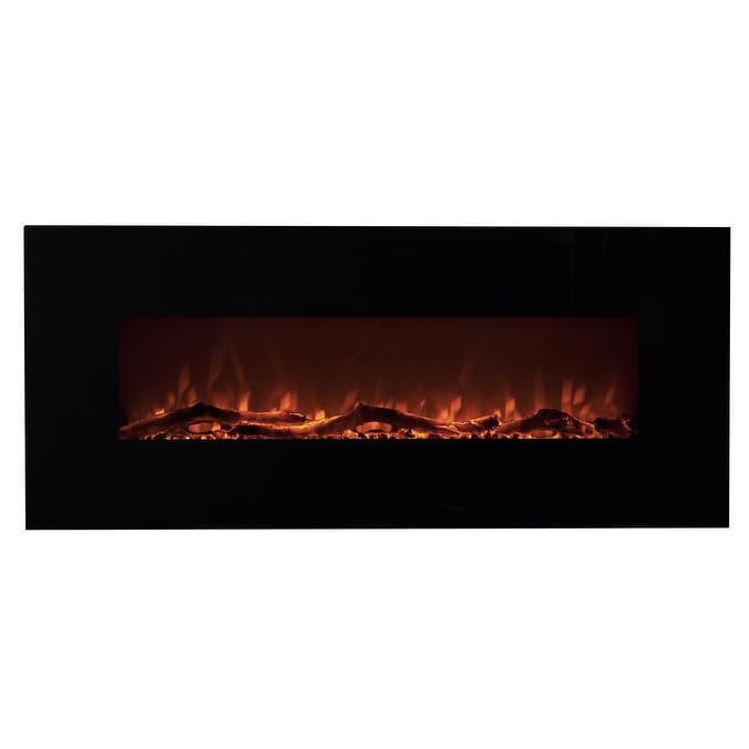 50 LED Wall Mounted Electric Fireplace - Log Wood Effect - On Sale - Bed  Bath u0026 Beyond - 28082646