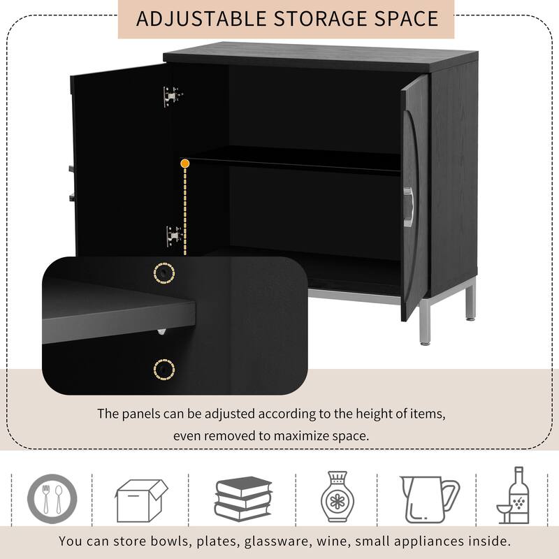 Simple Storage Sideboard with Metal Leg Frame