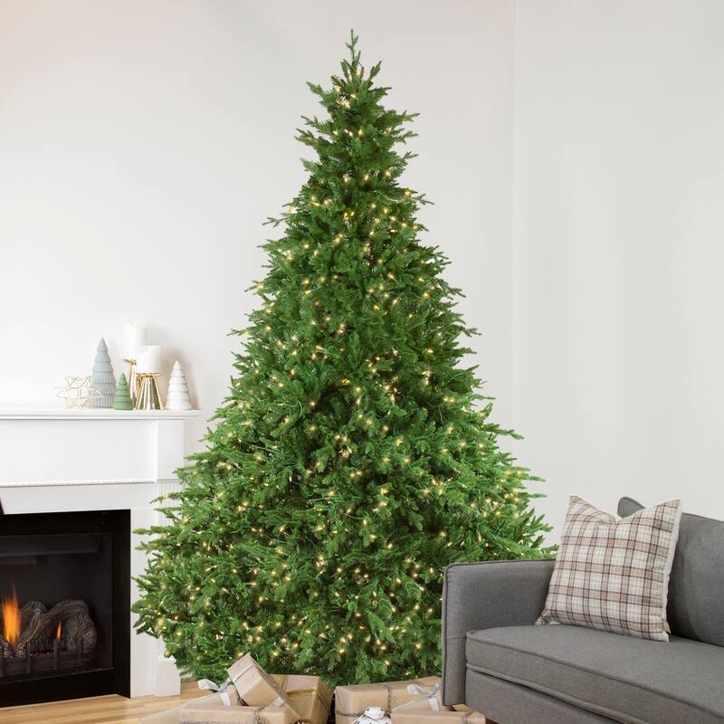 Full Minnesota Balsam Fir Artificial Christmas Tree 9' Warm White Led - 9 Foot
