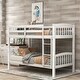 preview thumbnail 16 of 23, Twin over Twin Solid Wood Bunk Bed with Ladder and Fence