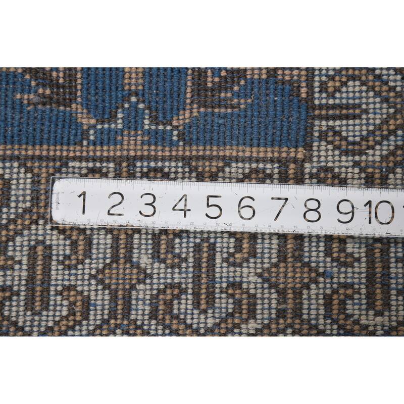 Floral Blue Oushak Indian Area Rug Oriental Handmade Wool Carpet - 8'0" x 9'6"