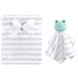 Hudson Baby Infant Plush Blanket with Security Blanket, Gray, One Size - Gray - One Size