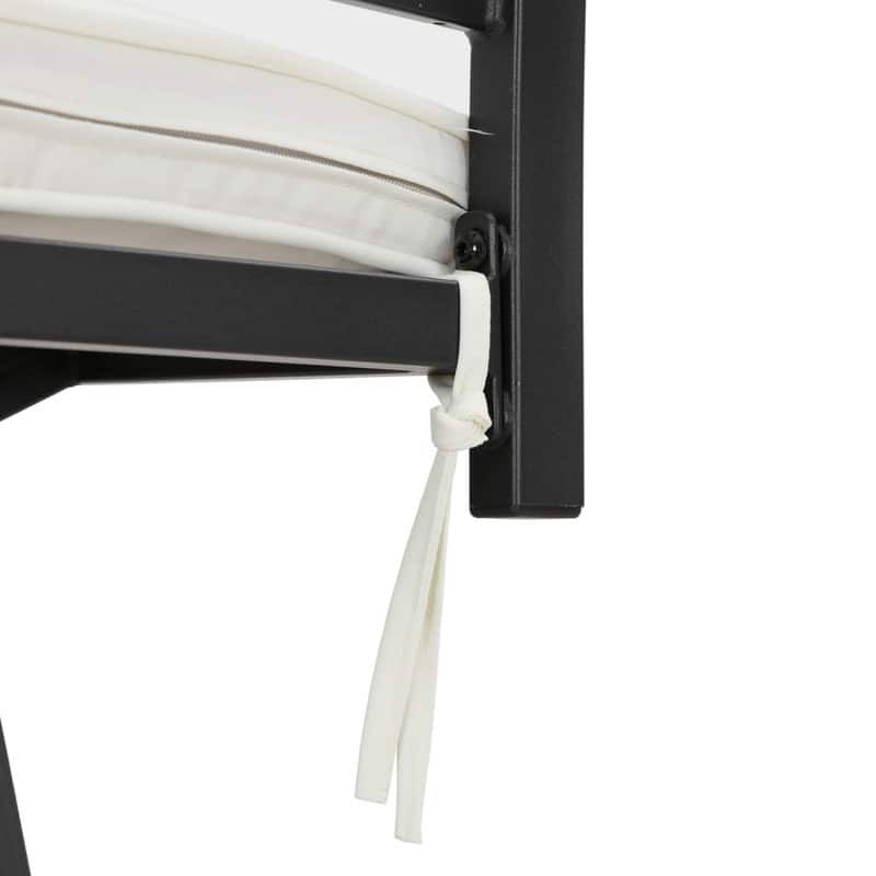 Patio Festival Outdoor Swivel Bar Stool with White Cushion (2-Pack)