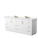 Option White, Bronze Trim, White Quartz Top