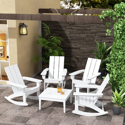 Polytrends Shoreside HDPE Eco-Friendly All Weather Square Modern 32" Conversation Table