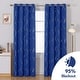 preview thumbnail 51 of 113, Deconovo Gold Line 52 Width Curtain Panel Pair (2 Panel) 52Wx45L Inch - Royal Blue