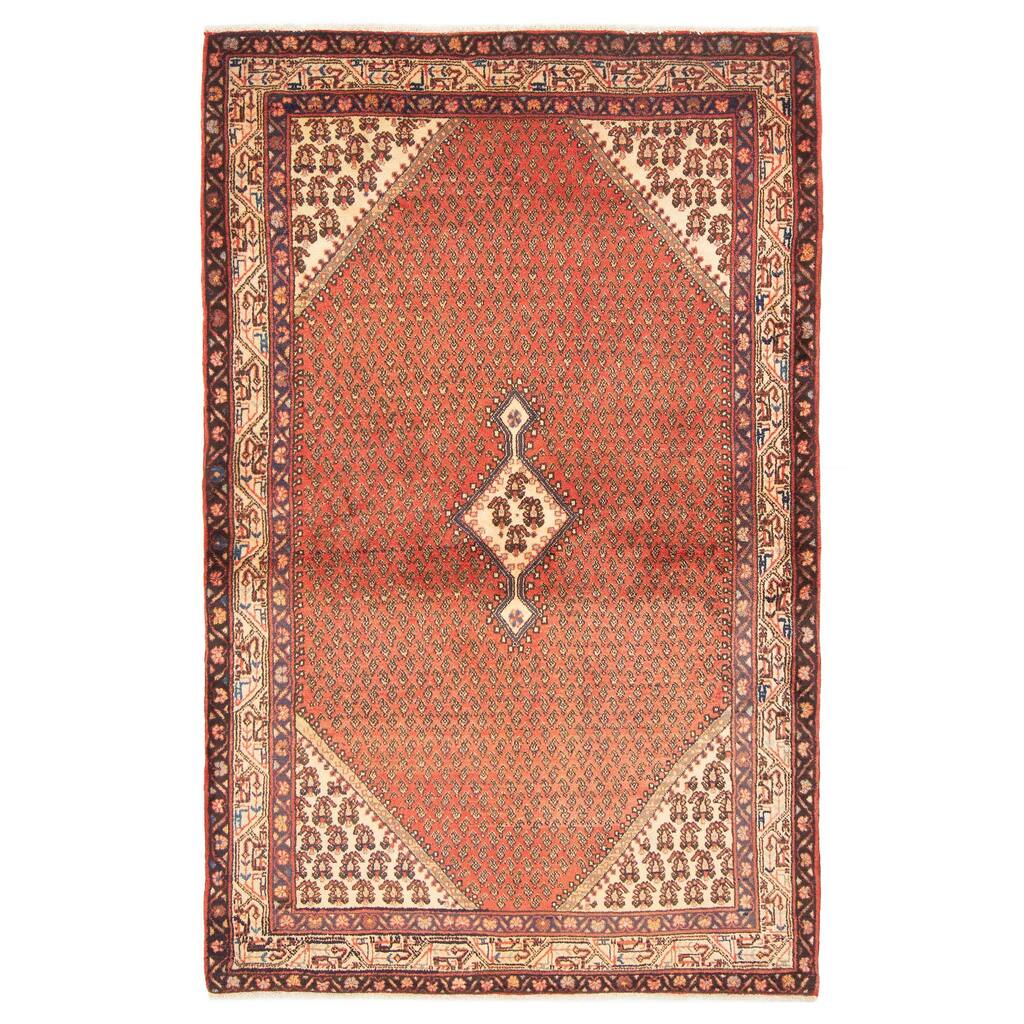 ECARPETGALLERY Hand-knotted Andelz Copper Wool Rug - 4'5 x 6'8