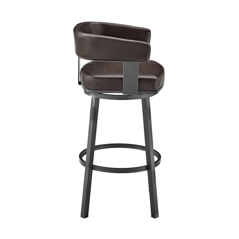 Cohen Modern Swivel Bar Stool, Upholstered Counter Chair with Metal Frame