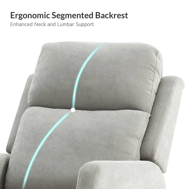 Julian Modern Swivel Rocker Manual Recliner Set of 2 by HULALA HOME