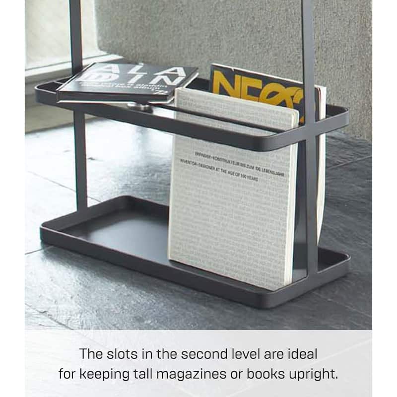 Yamazaki Home Storage Table, Steel, Holds 22.2 lbs, No Assembly - L 7.09 x W 18.9 x H 17.32 inches