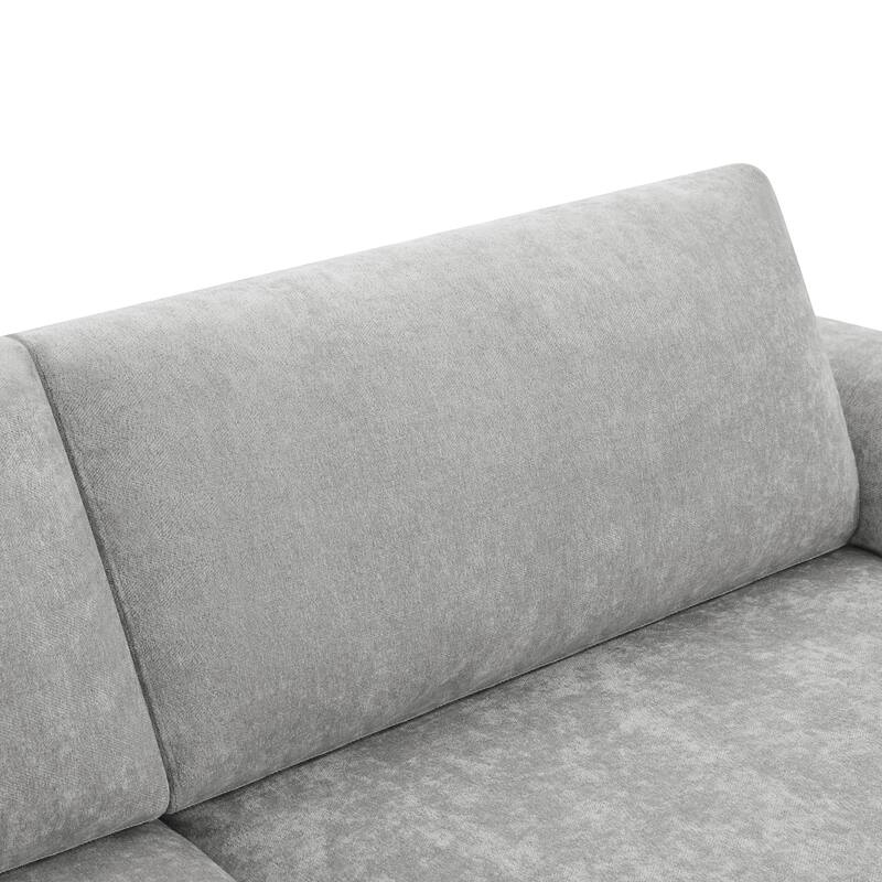 Christopher Knight Home - Loro Modern 79.9" Chenille Upholstered 3-Seater Sofa with Solid Wood Legs & Removable Cushion