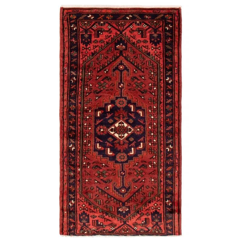 ECARPETGALLERY Hand-knotted Andelz Red Wool Rug - 3'1 x 5'9 - Dark Red - 3'1 x 5'9
