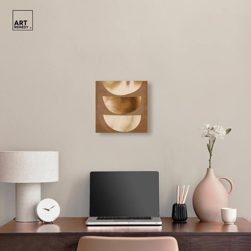 Golden Crescents I Canvas by Art Remedy, Gallery Wrapped
