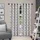 Miranda Haus Modern Bohemian Leaves Blackout Curtain Set with 2 Panels - 52" X 120" - Grey