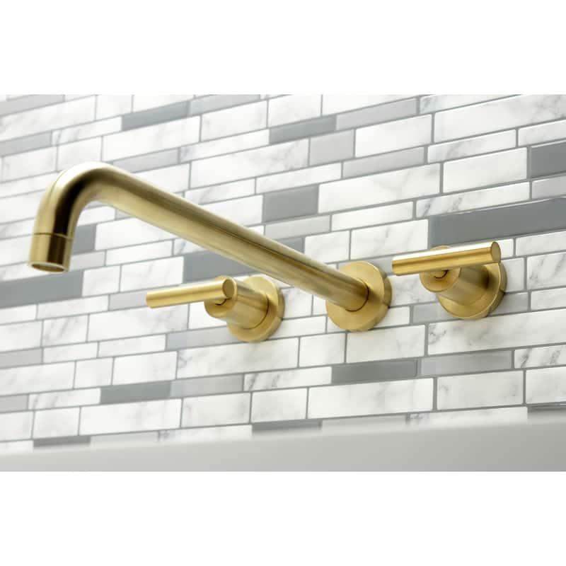 Kingston Brass Manhattan 3-Hole Wall Mount Roman Tub Faucet