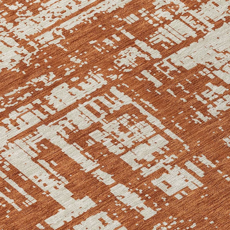 Machine Washable Indoor/ Outdoor Chantille Solid Abstract Rug
