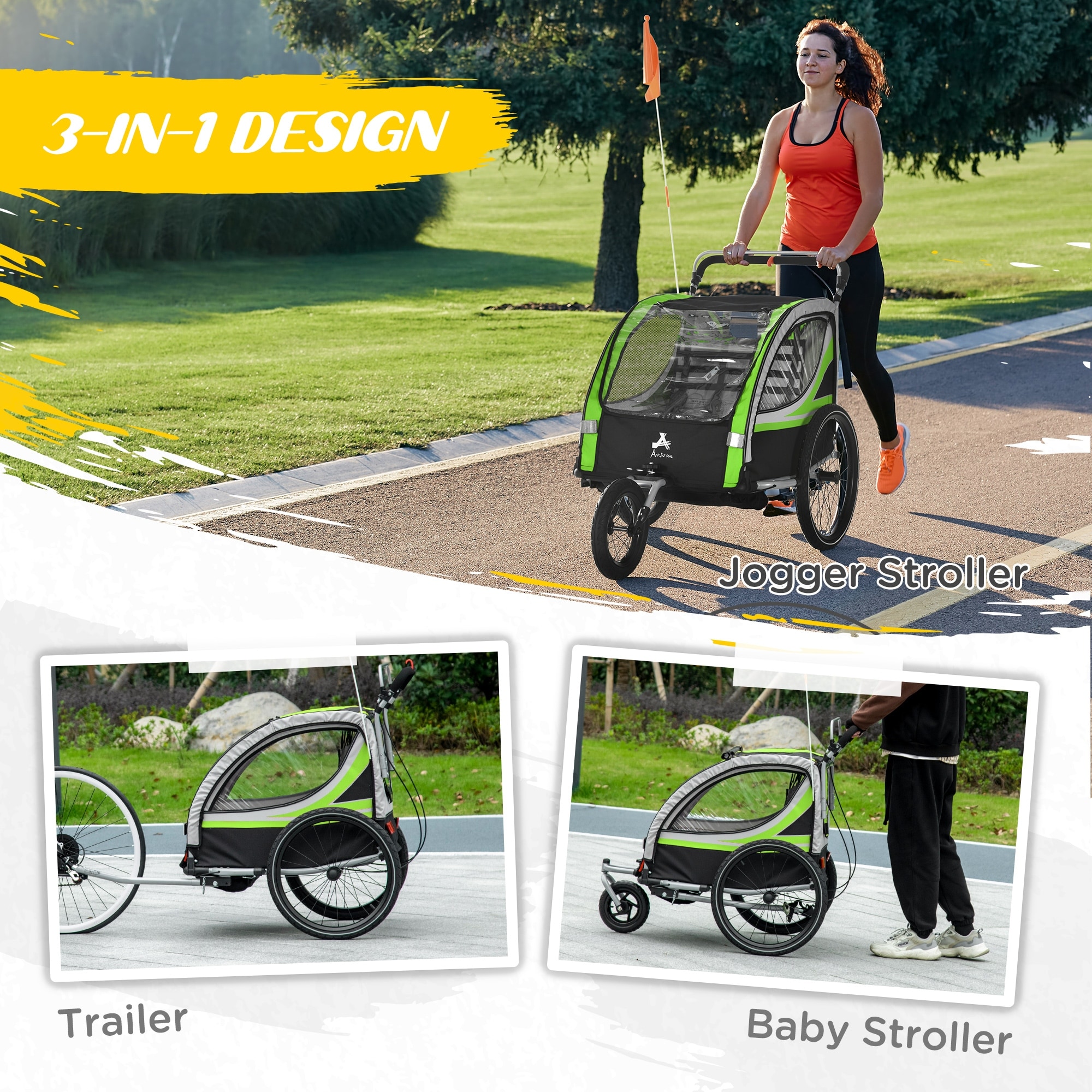 Toddler bike trailer top