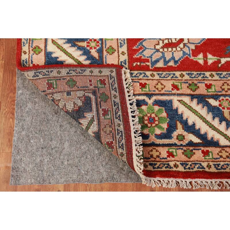 Hand Knotted Oriental 100% Wool Carpet Traditional Geometric Red Heriz (serapi) Area Rug - 11' 9'' X 8' 10''