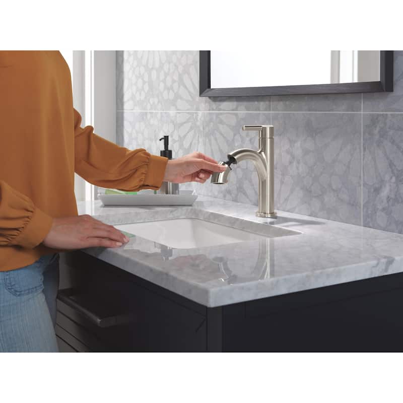 Delta 15749LF-PD Nicoli 1.2 GPM Single Hole Bathroom Faucet with Pull