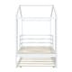 preview thumbnail 10 of 84, House Bed Semi-Enclosed Platform Bed Slat Support Playhouse Bed Frame with Blackboard and Trundle Bed for Boys Girls