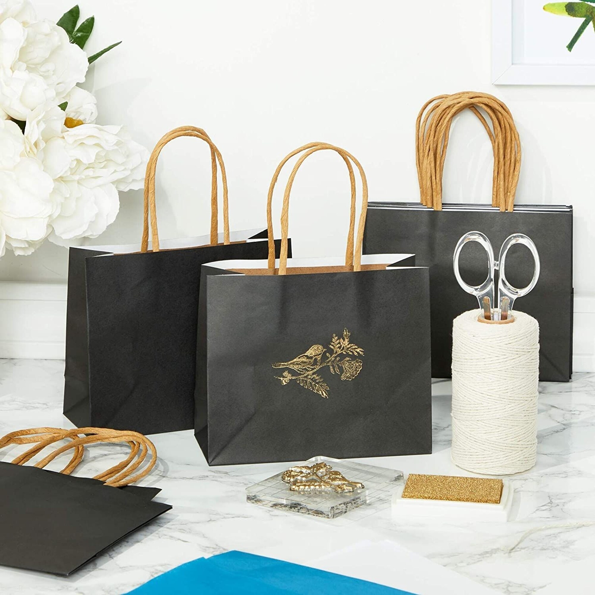 Mini black gift bags sale