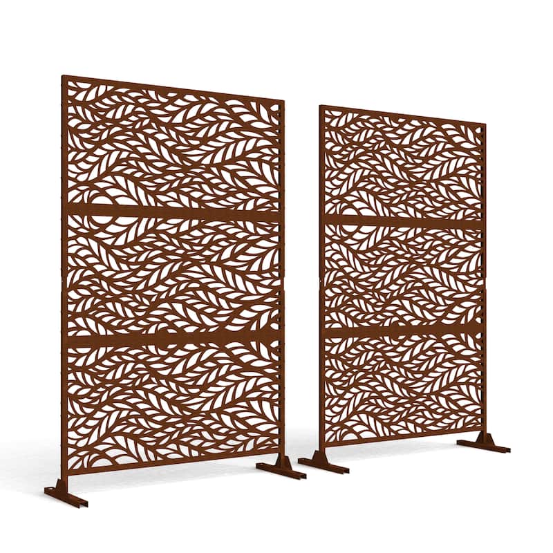 Outdoor Free Standing Metal Privacy Screen