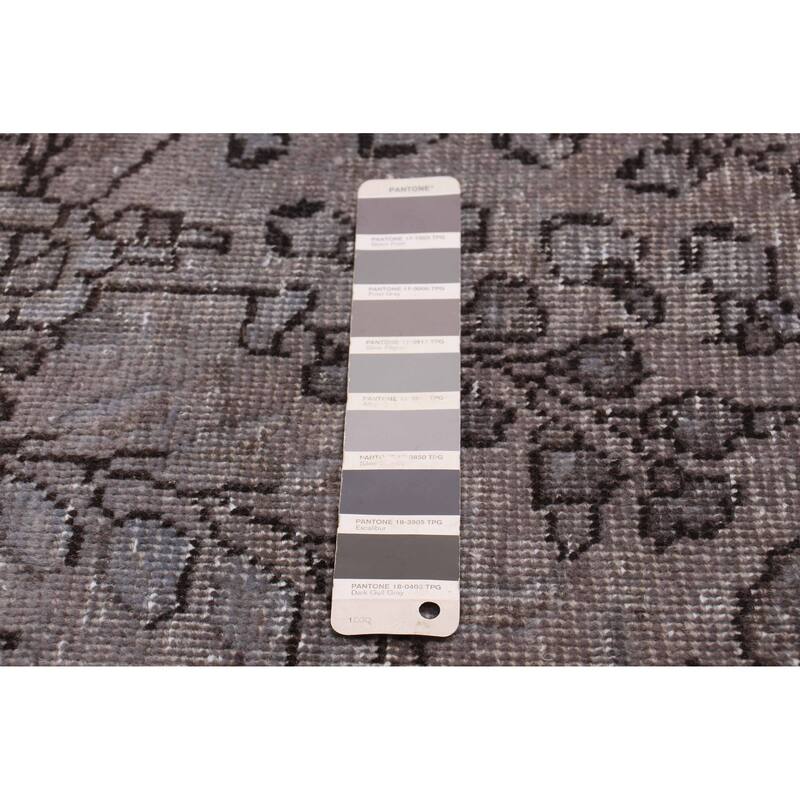 ECARPETGALLERY Hand-knotted Color Transition Grey Wool Rug - 6'5 x 9'7