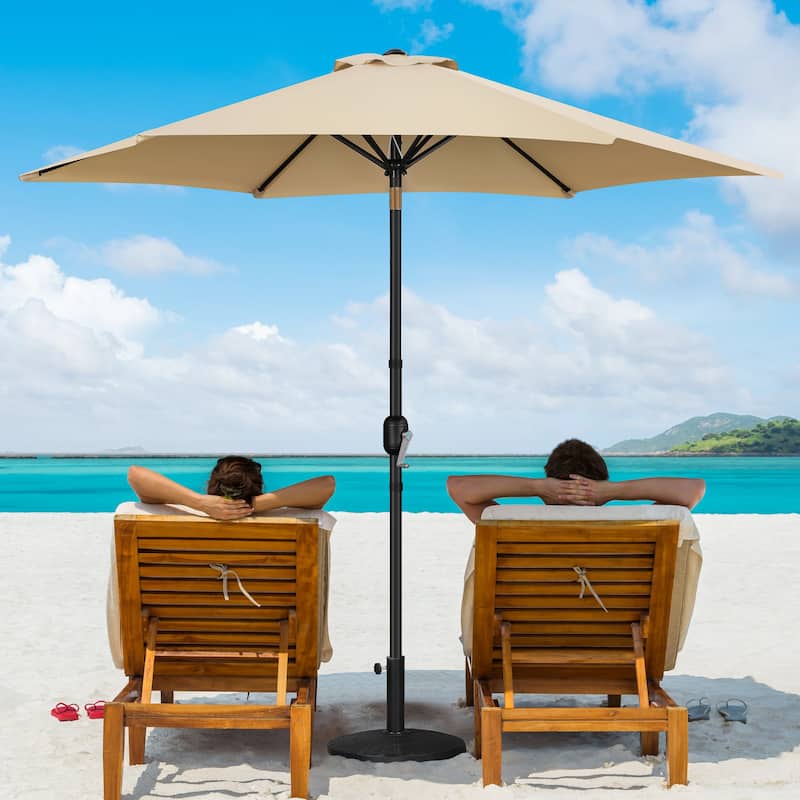 Yaheetech 9ft Patio Umbrella 8 Ribs with Push Button Tilt and Crank