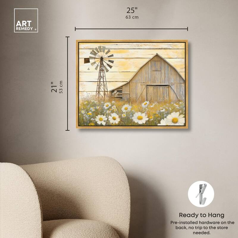 Old Windmill Canvas by Art Remedy